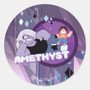 Pegatina Redonda Steven Universe   Gráfica de caracteres antimetist