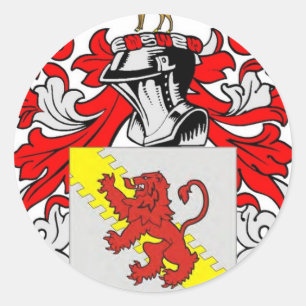 Pegatina Redonda Stewart (inglés) Escudo de armas