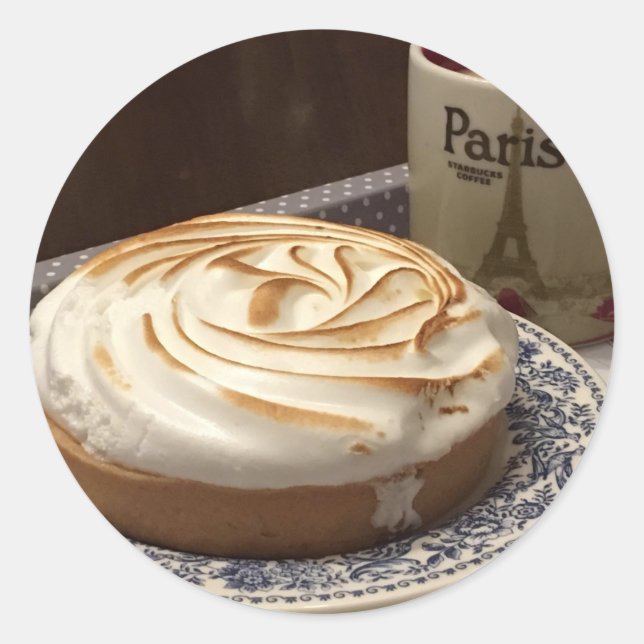 PEGATINA REDONDA STICIT - TARTELETTE AU CITRON (Anverso)