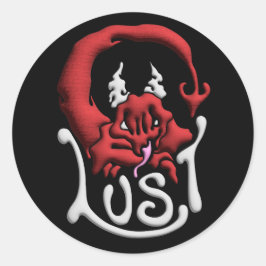 Pegatina Redonda Stick it to your Sin Lust Devil