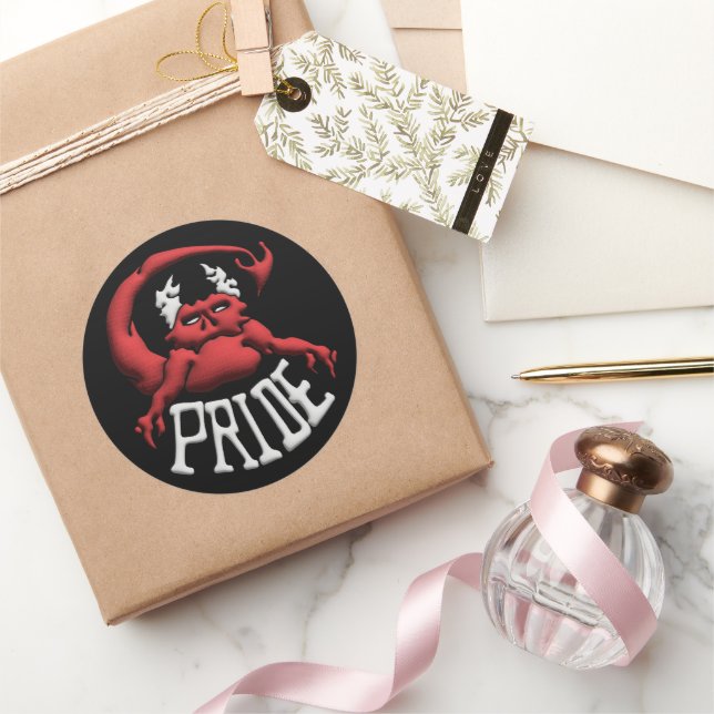 Pegatina Redonda Stick it to your Sin Pride Devil (Regalar)