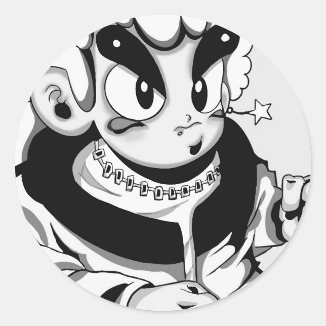 Pegatina Redonda Sticker (Anverso)