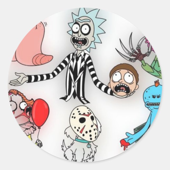 Pegatina Redonda sticker adesivo halloween  (Anverso)