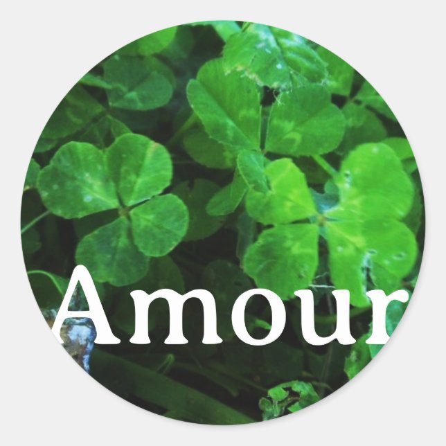 Pegatina Redonda Sticker 'Amour' (Anverso)