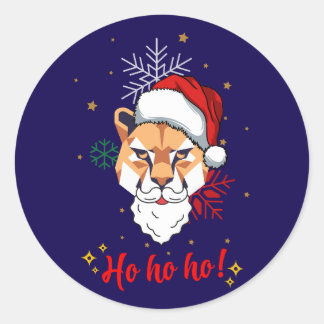 Pegatina Redonda sticker animal ho ho ho 