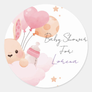Pegatina Redonda Sticker Baby Shower personalizado