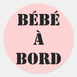 Pegatina Redonda sticker “bebé a bordo "