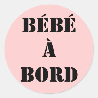 Pegatina Redonda sticker “bebé a bordo "