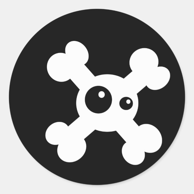 Pegatina Redonda sticker Calavera (Anverso)