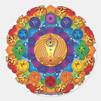 Pegatina Redonda Sticker chakras