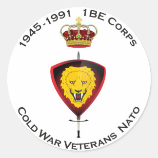 Pegatina Redonda Sticker Cold War Veterans NATO 1BE Corps