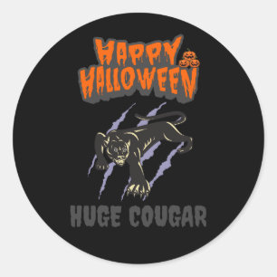 Pegatina Redonda sticker custom cougar