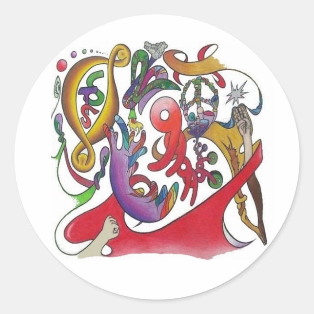 Pegatina Redonda sticker de sts9 (Anverso)