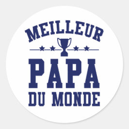 Pegatina Redonda Sticker Día del padre - Mejor Papá del Mundo