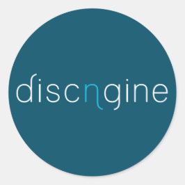 Pegatina Redonda Sticker Discngine Blue