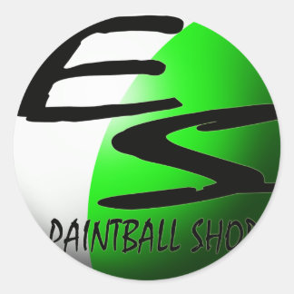 Pegatina Redonda sticker ES paintball green