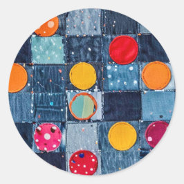 Pegatina Redonda Sticker for Kids' Party