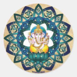 Pegatina Redonda sticker ganesh