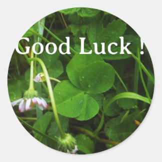 Pegatina Redonda Sticker Good Luck !