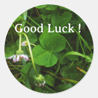 Pegatina Redonda Sticker Good Luck !