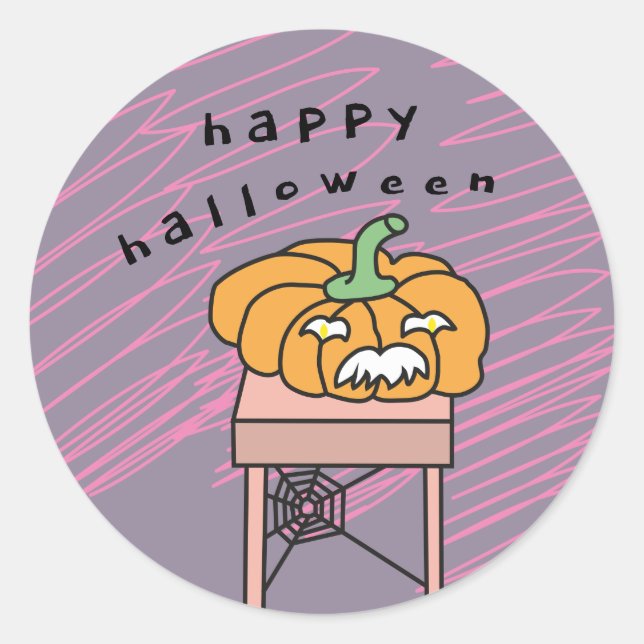 Pegatina Redonda Sticker halloween (Anverso)