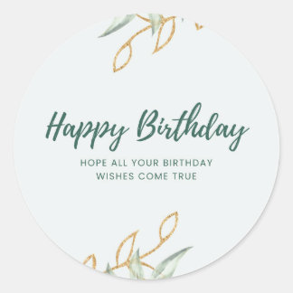 Pegatina Redonda Sticker happy birthday 