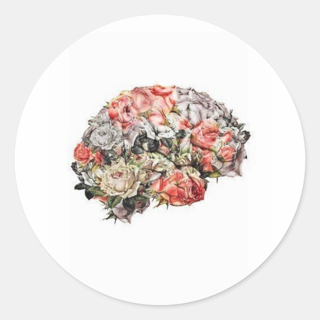 Pegatina Redonda Sticker hermoso diseño de almohada zazzer amante a (Anverso)