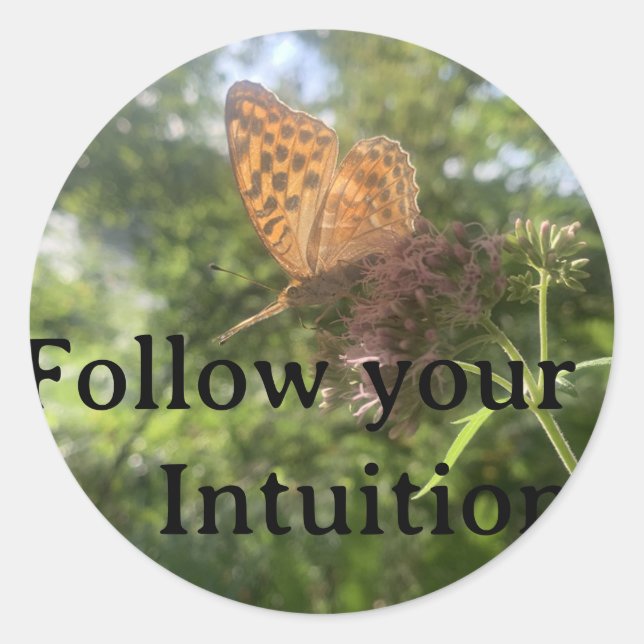 Pegatina Redonda Sticker Intuition (Anverso)