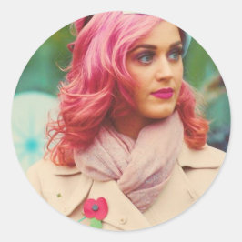 Pegatina Redonda Sticker Katy Perry