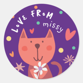 Pegatina Redonda Sticker 'love from'