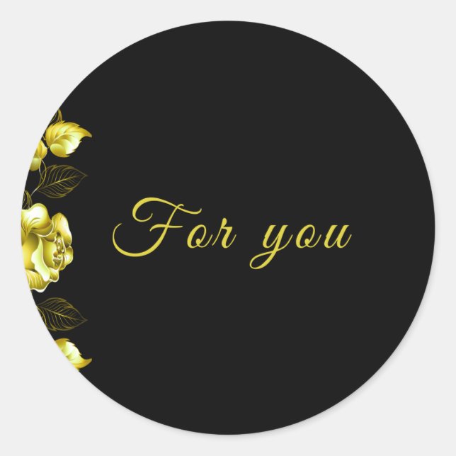 Pegatina Redonda Sticker-Midnight Elegance collection (Anverso)