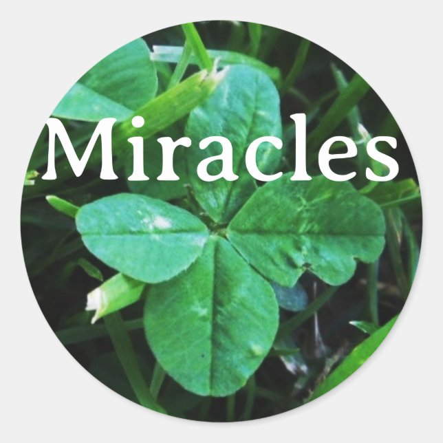 Pegatina Redonda Sticker Miracles (Anverso)
