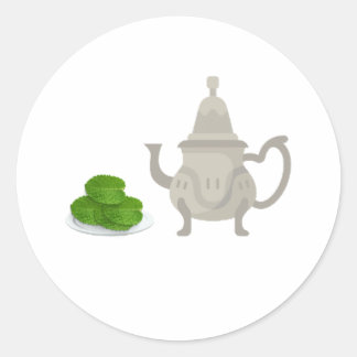 PEGATINA REDONDA STICKER MOROCCAN BERRAD OF TEA