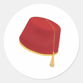 Pegatina Redonda Sticker Moroccan Hat