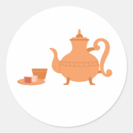 Pegatina Redonda Sticker Moroccan Tea