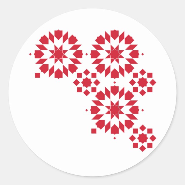 Pegatina Redonda Sticker Moroccan Zelij* Ceramic (Anverso)