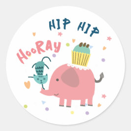 Pegatina Redonda Sticker olifant