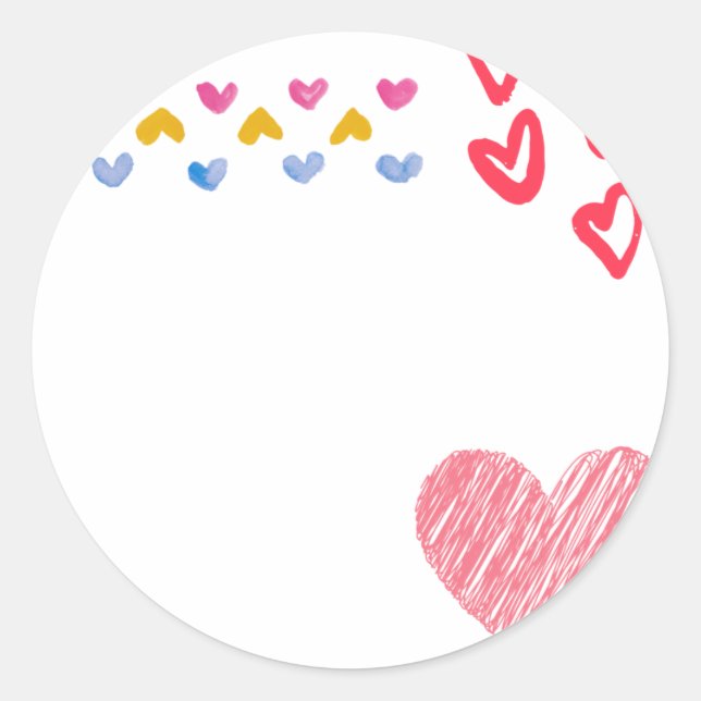 Pegatina Redonda Sticker Pack - Heart (Anverso)