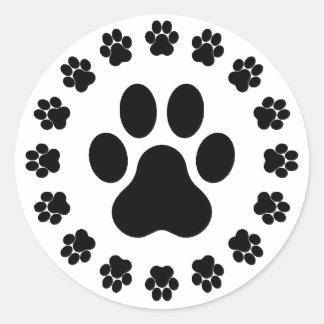 Pegatina Redonda sticker paws