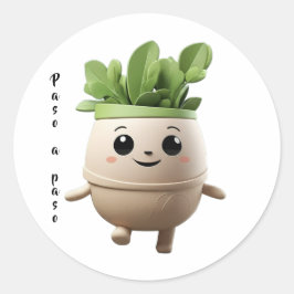 Pegatina Redonda Sticker Pipo Paso a Paso – Constancia Diaria