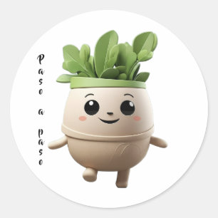 Pegatina Redonda Sticker Pipo Paso a Paso – Constancia Diaria