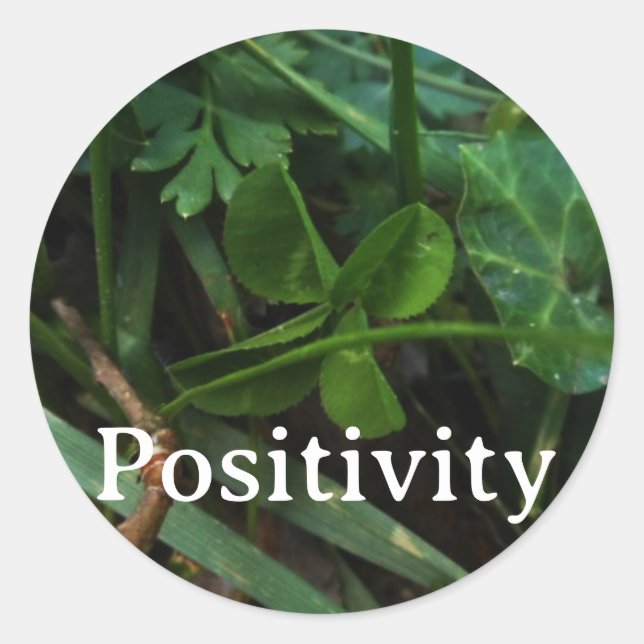 Pegatina Redonda Sticker 'Positivity' (Anverso)