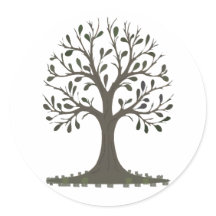 Sticker Rond Arbre de Vie Minimaliste et Moderne