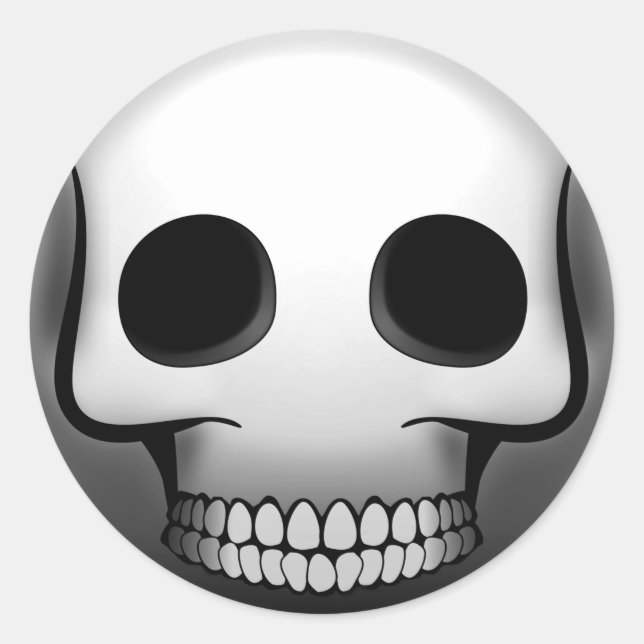 Pegatina Redonda Sticker Rond Skullmoji (Anverso)