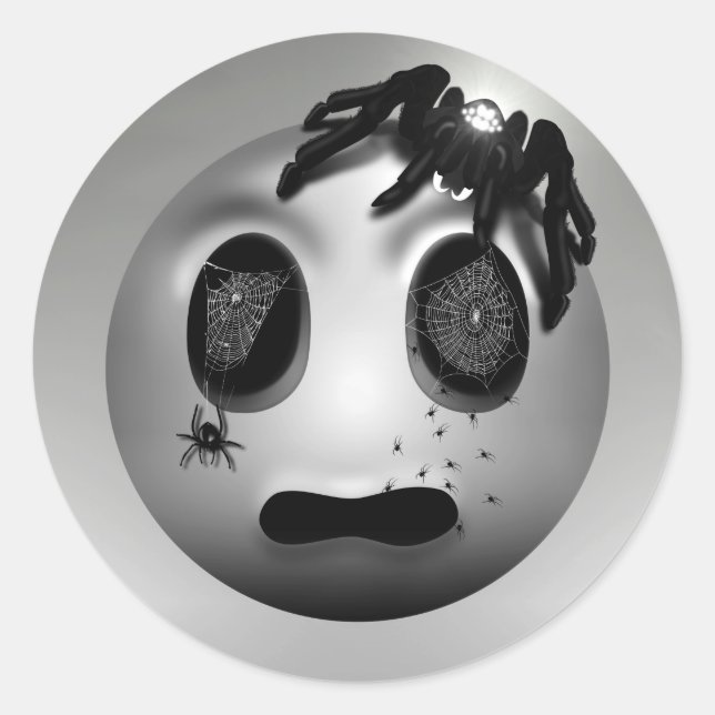 Pegatina Redonda Sticker Rond Spidermoji (Anverso)