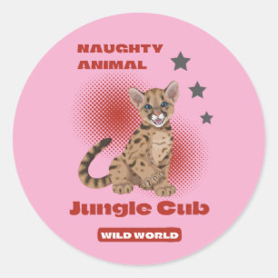 Pegatina Redonda sticker spotted animal