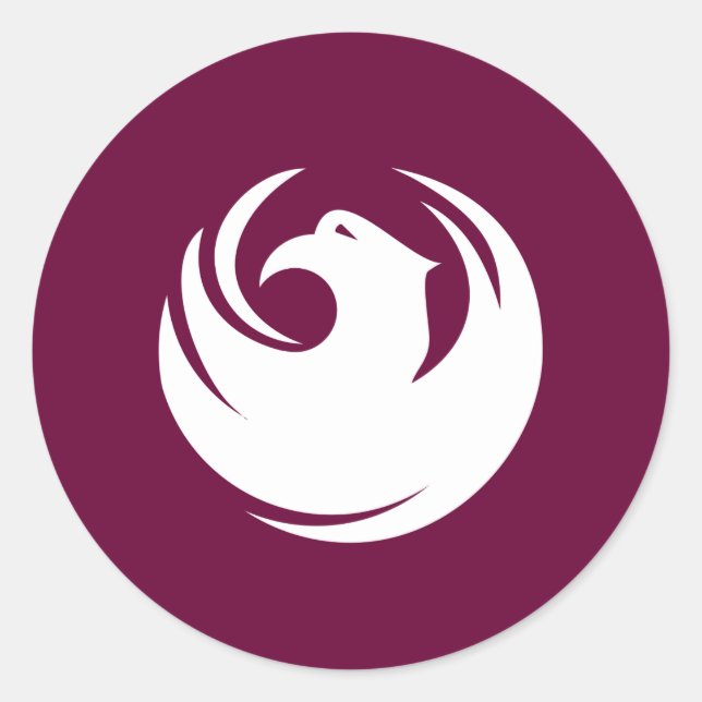 Pegatina Redonda Sticker with Flag of Phoenix City, Arizona (Anverso)