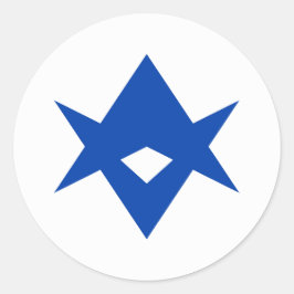 Pegatina Redonda Sticker with Flag of Toyota City, Japan