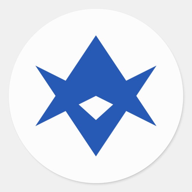 Pegatina Redonda Sticker with Flag of Toyota City, Japan (Anverso)