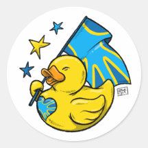 Stickerbogen Duck with Deafflag